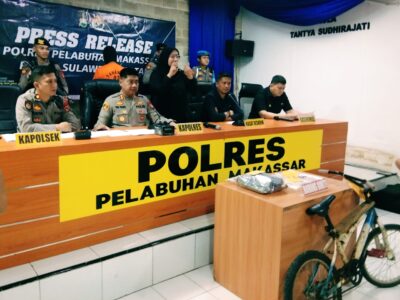 Jumpa pers Polres Pelabuhan Makassar (Foto:Ilho)